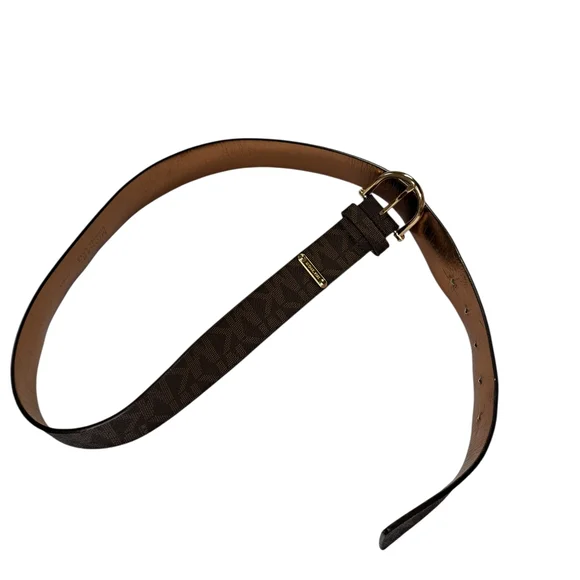 MICHAEL Michael Kors Brown Belt with Gold Buckle - Picture 3 of 5